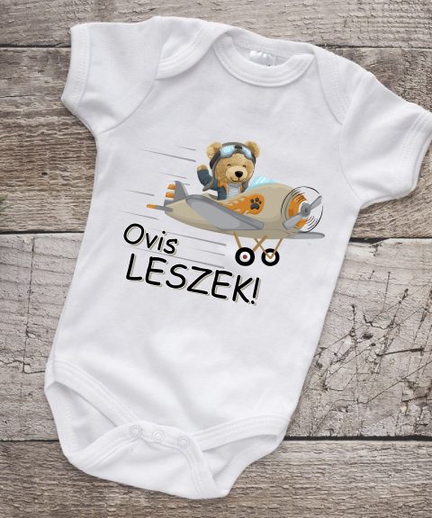 Ovis leszek, pilóta macival gyerek body