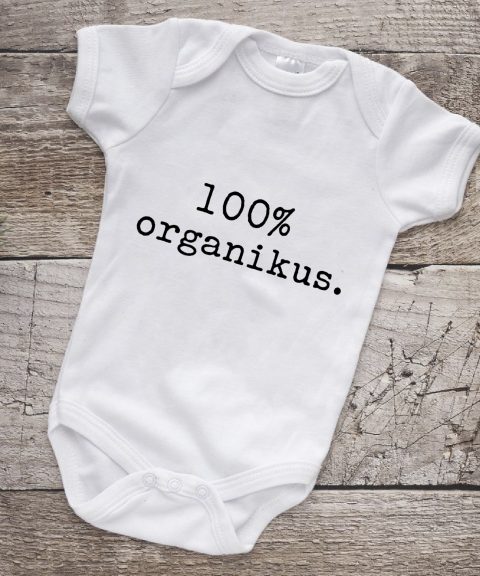 100 % organikus feliratos gyerek body