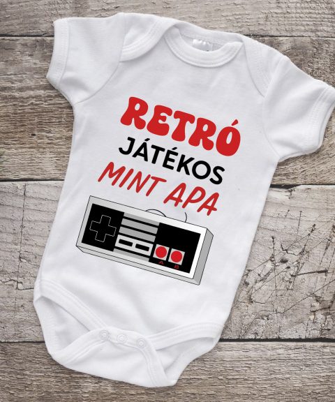 Retro játékos mint apa gyerek body