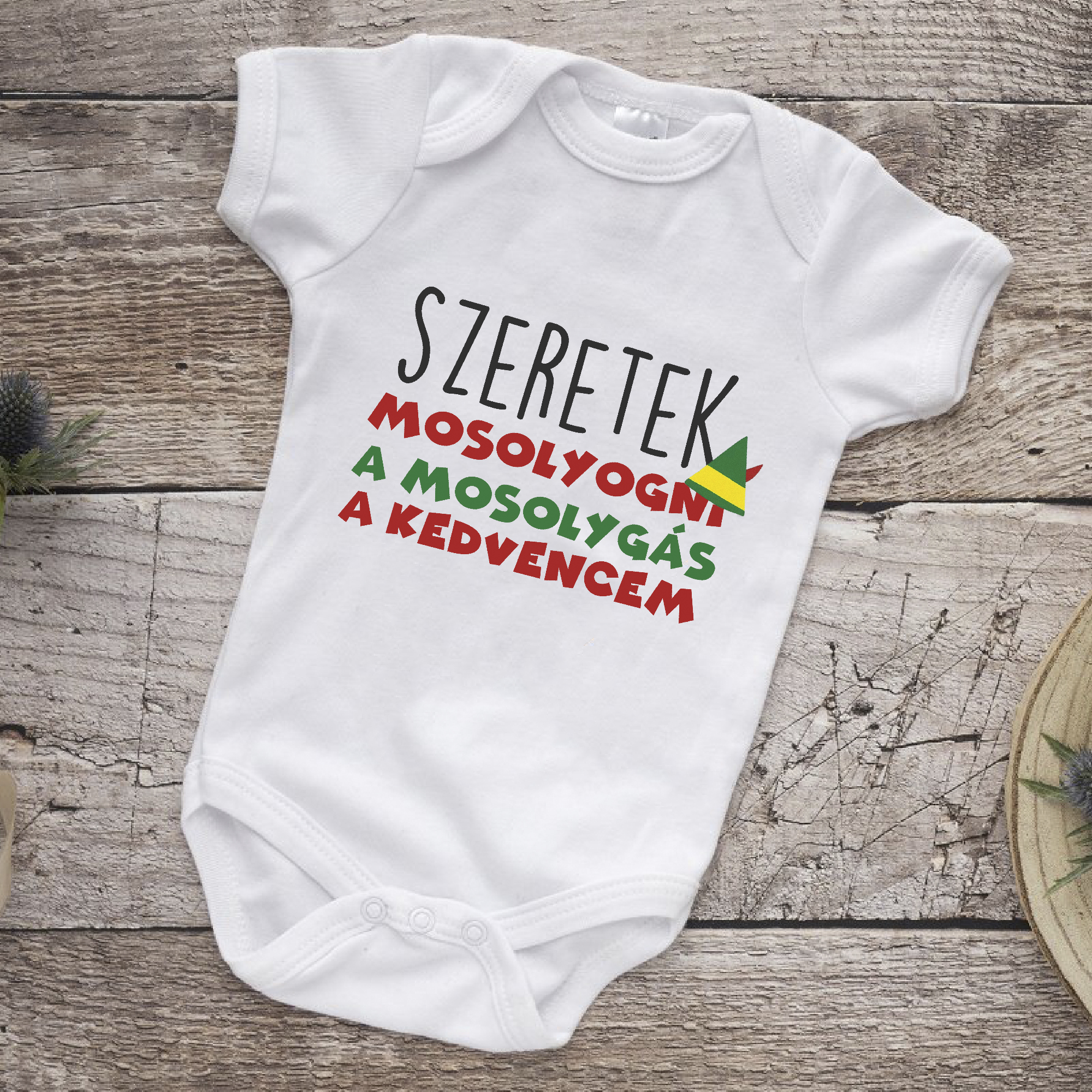Szeretek mosolyogni gyerek body
