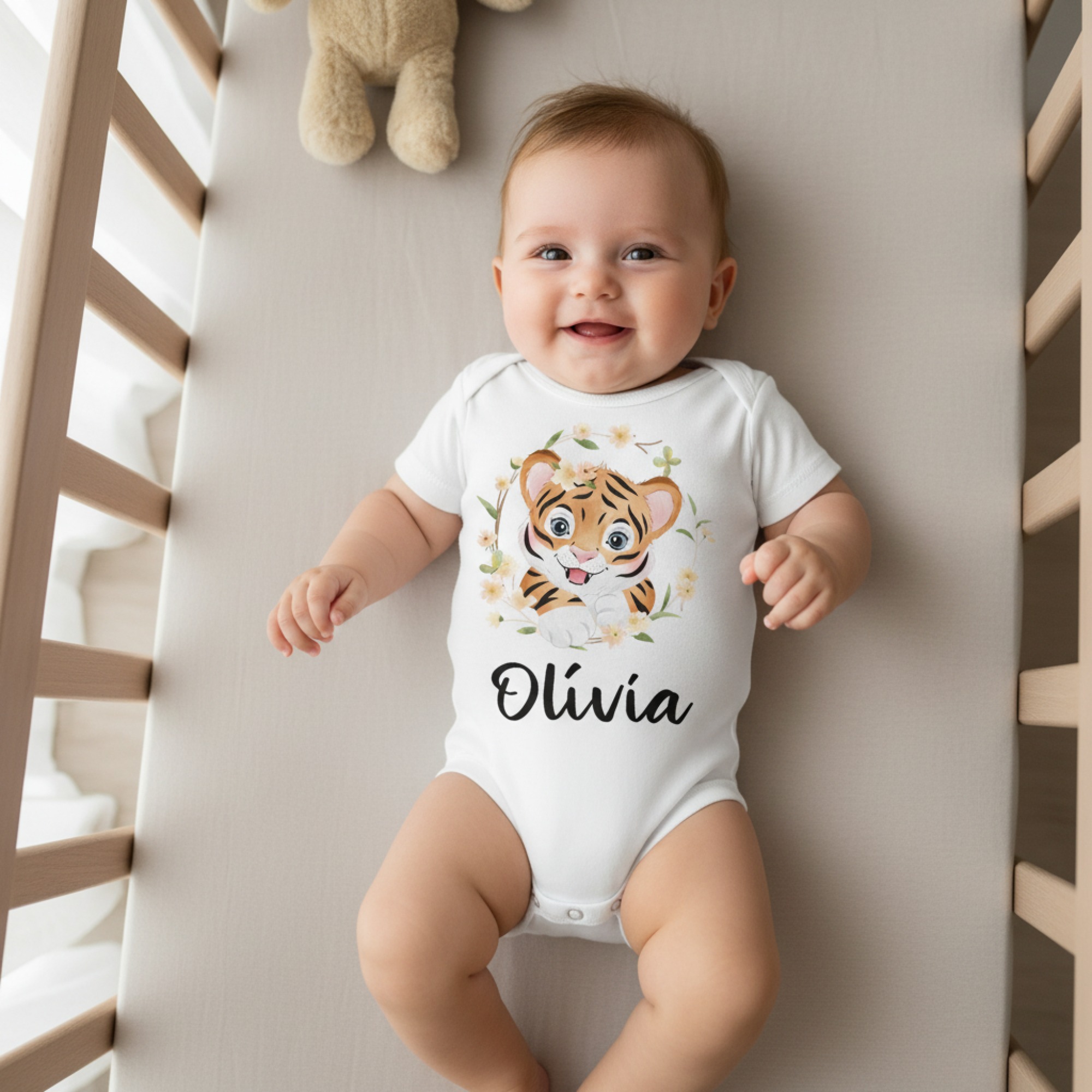 Tigrises gyerek body saját névvel