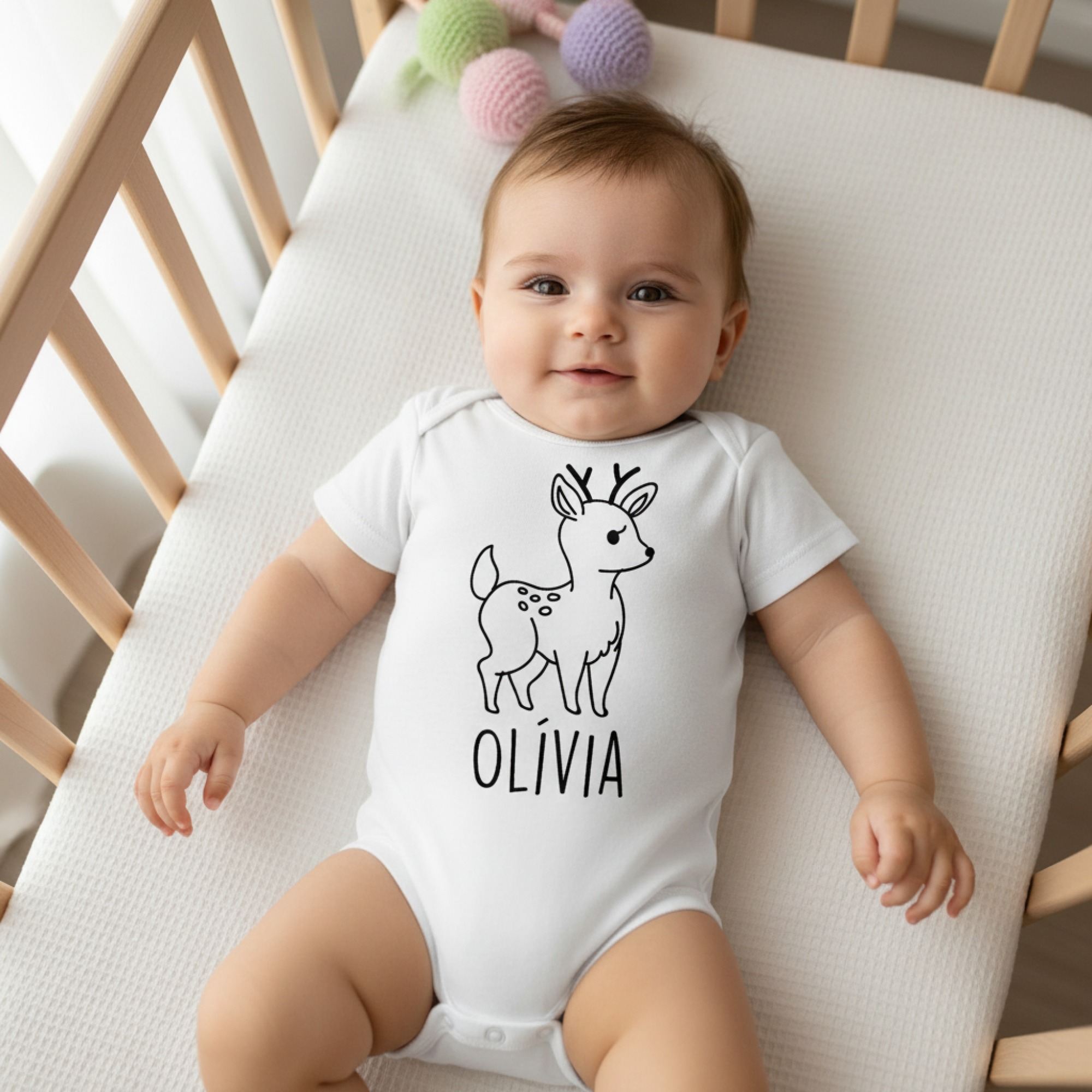 Szarvasos gyerek body saját névvel