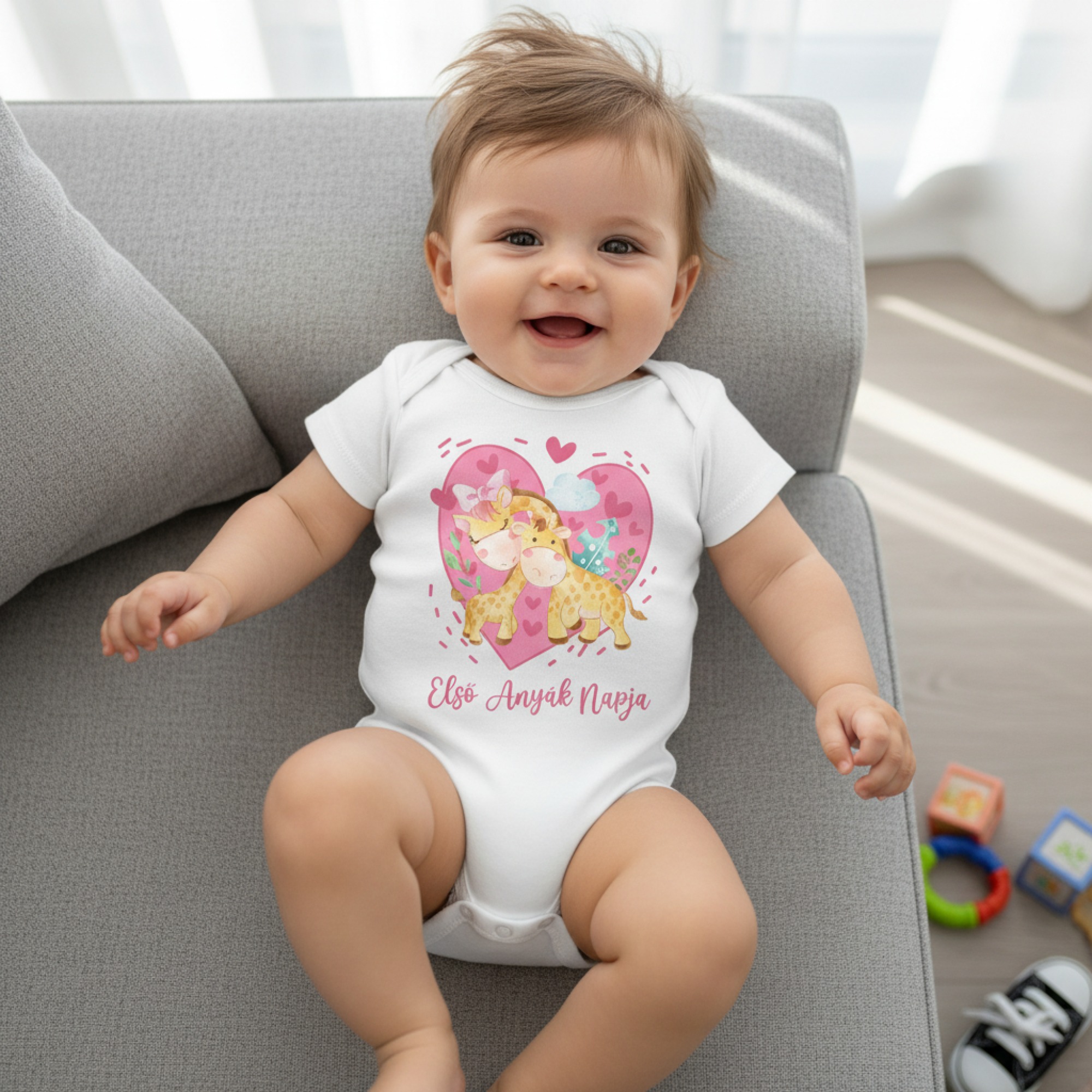 Zsiráfos első anyák napja gyerek body