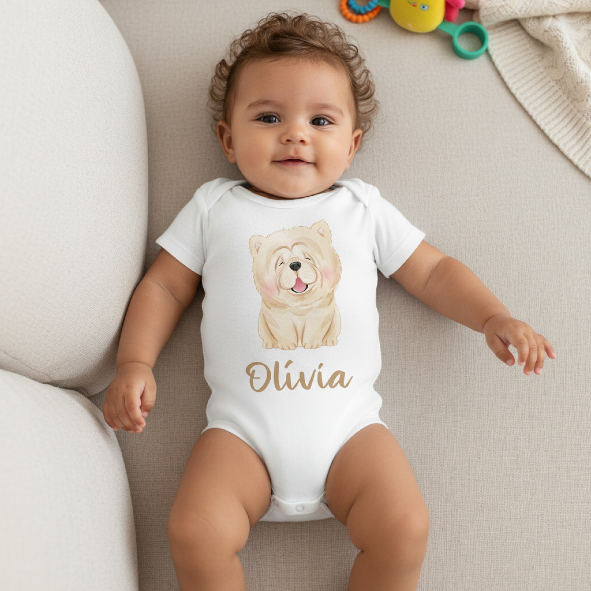 Kölyök csaucsau gyerek body saját névvel