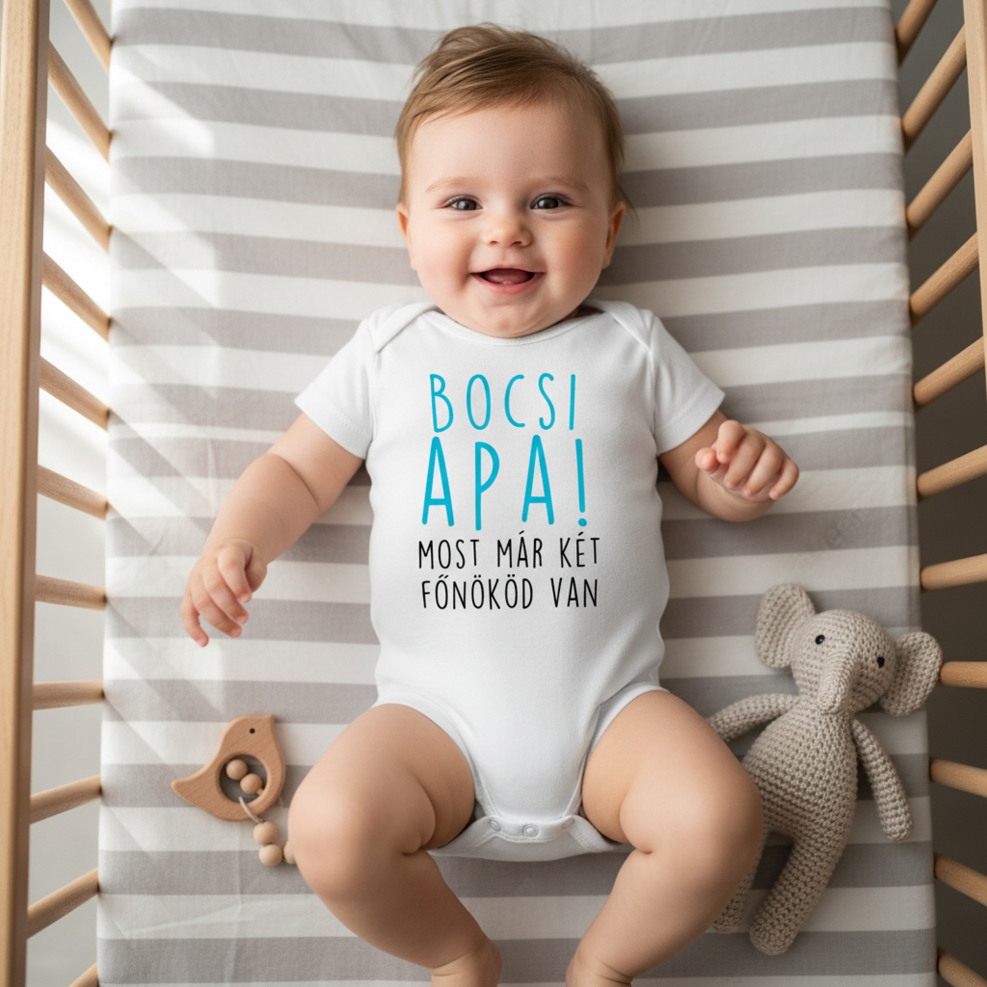 Bocsi apa, most már két főnököd van gyerek body