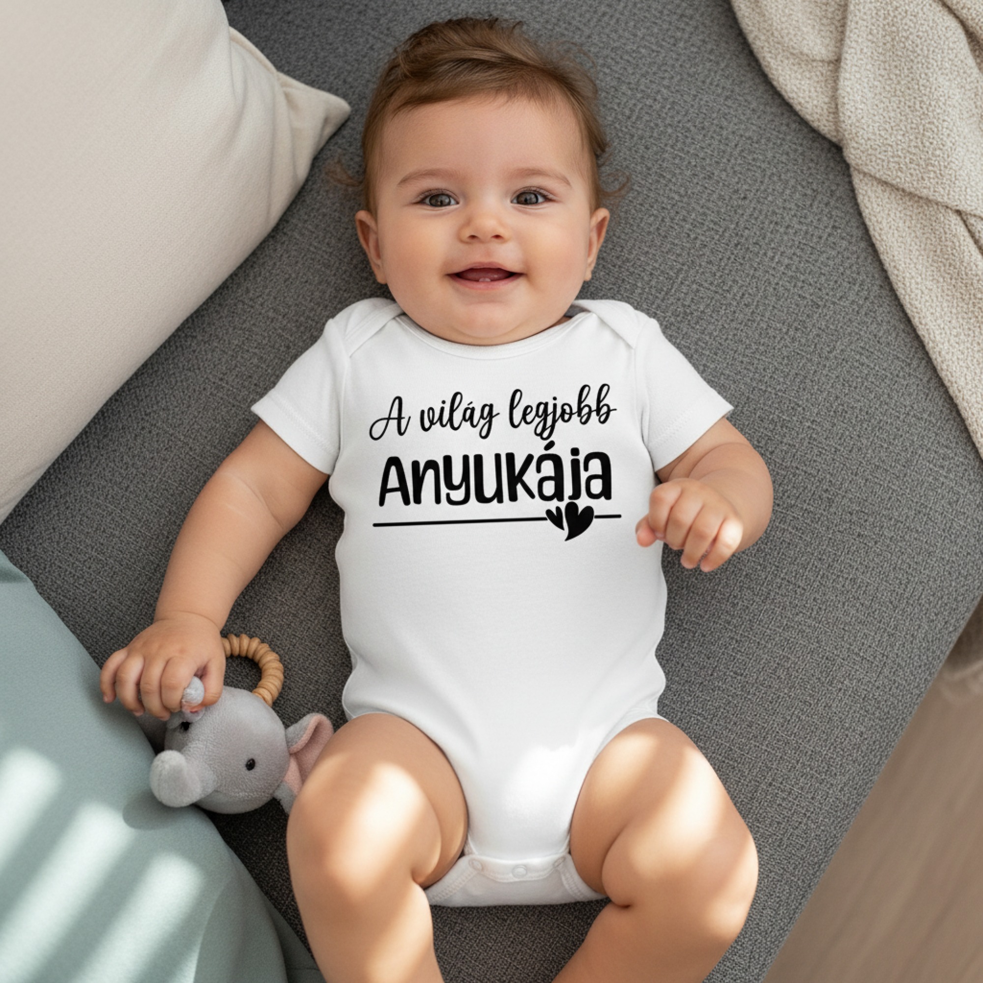 A világ legjobb anyukája mintás gyerek body