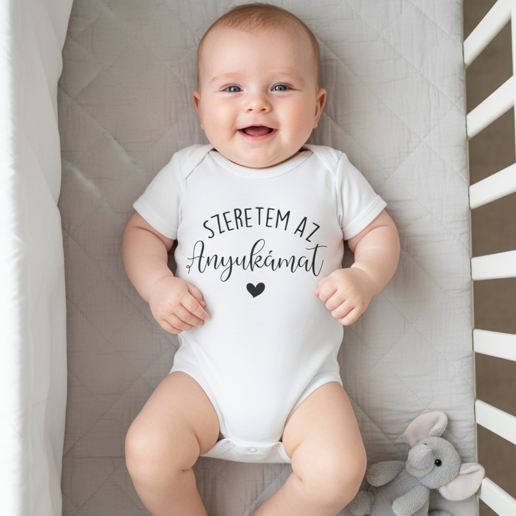 Szeretem az anyukámat mintás gyerek body
