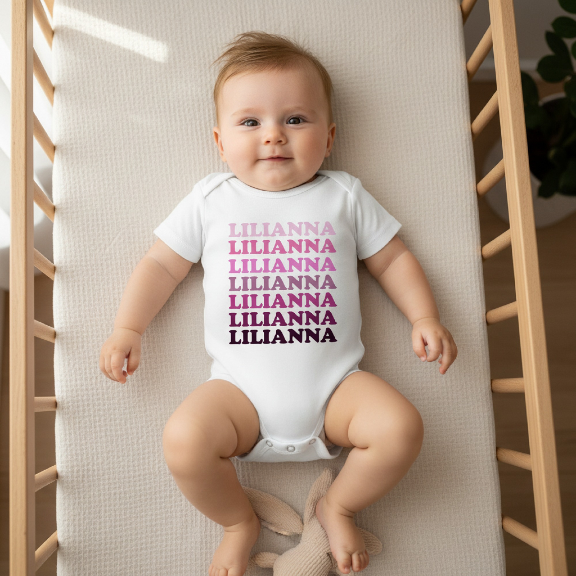 Neves kislány gyerek body rózsaszínnel