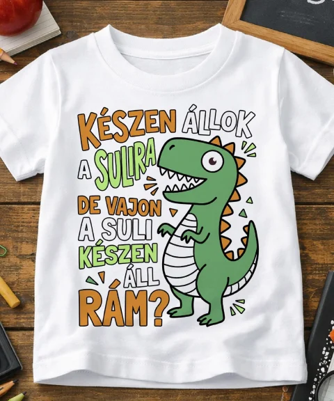 Készen állok a sulira ballagásos póló