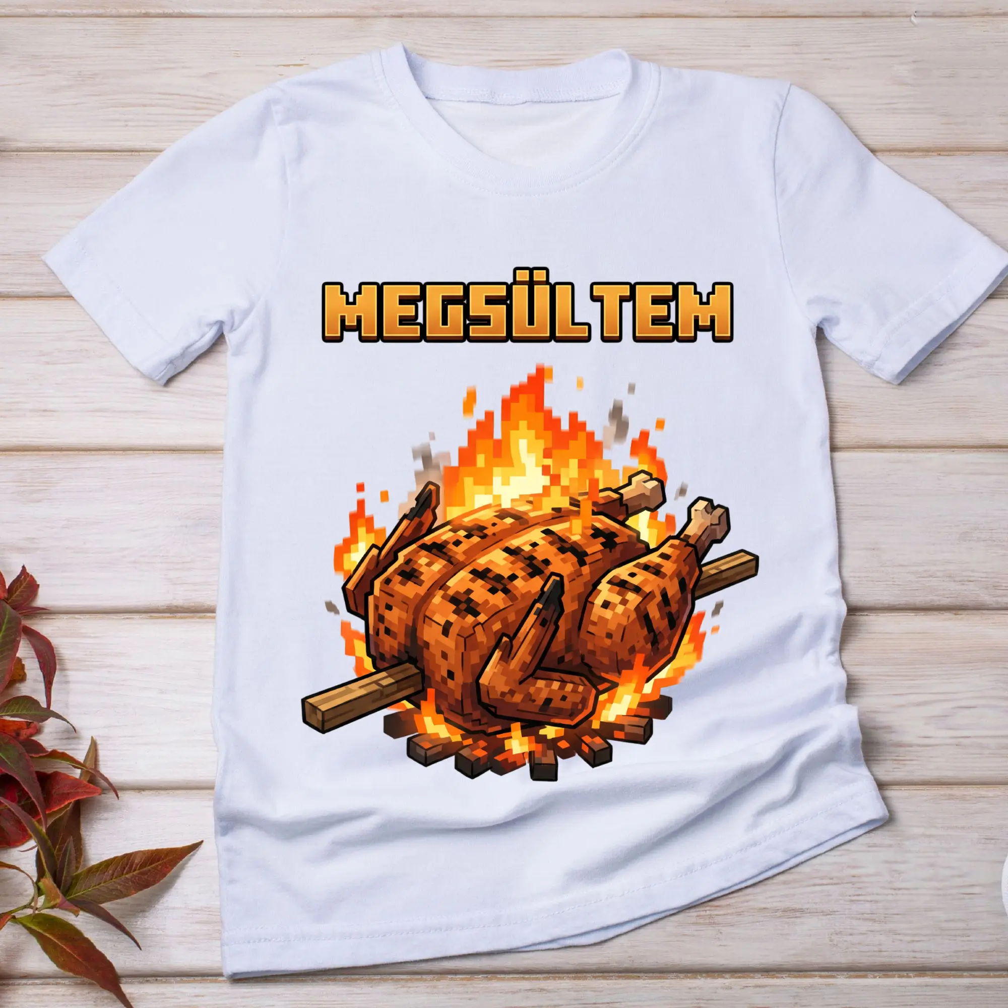 Minecraftos megsültem póló