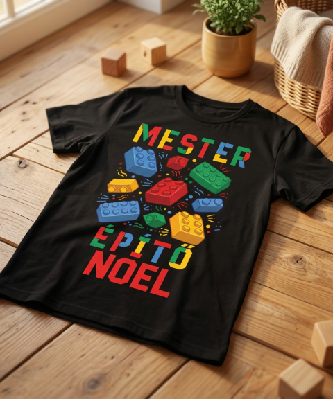 Mester építő póló, névvel
