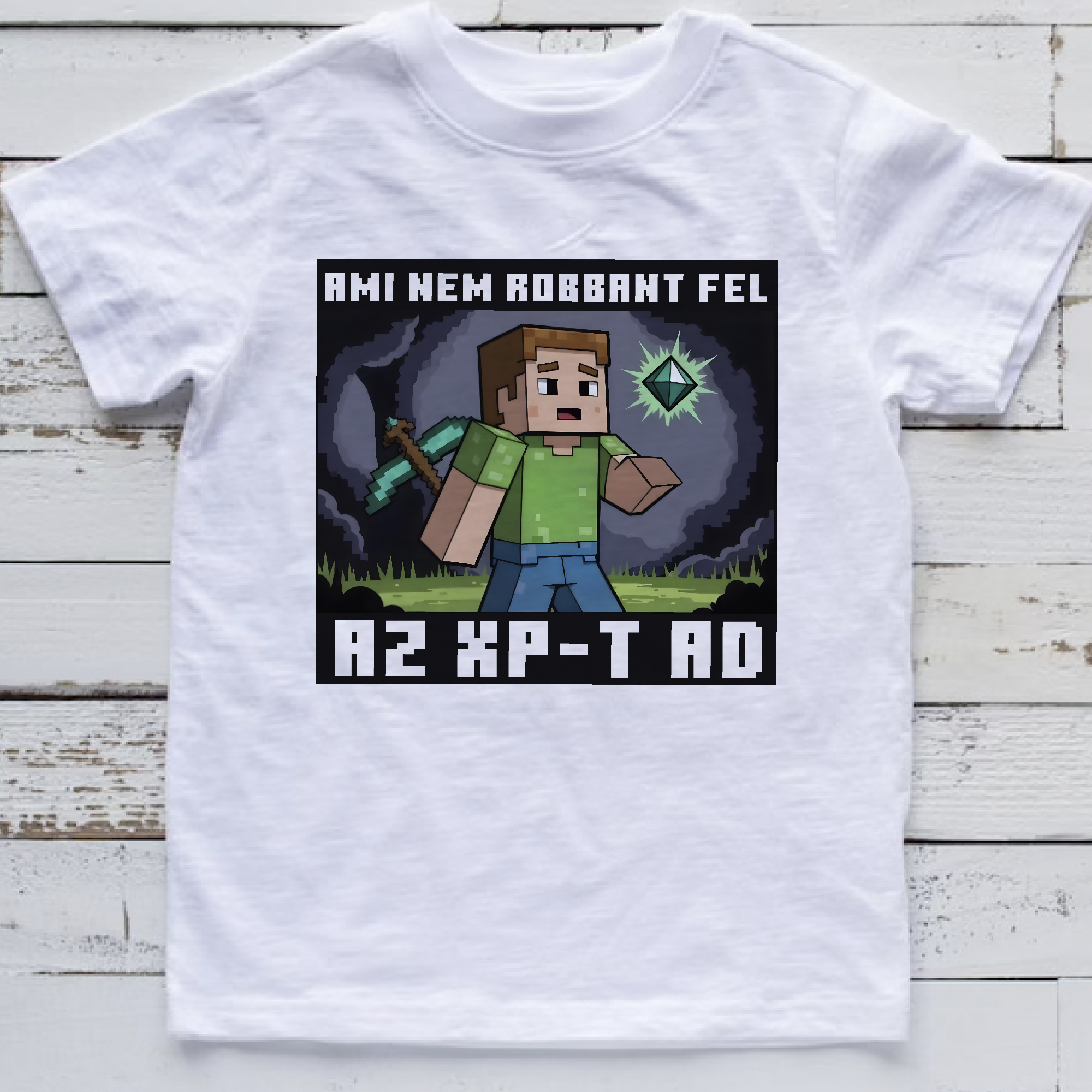 Ami nem robbant fel Minecraftos póló