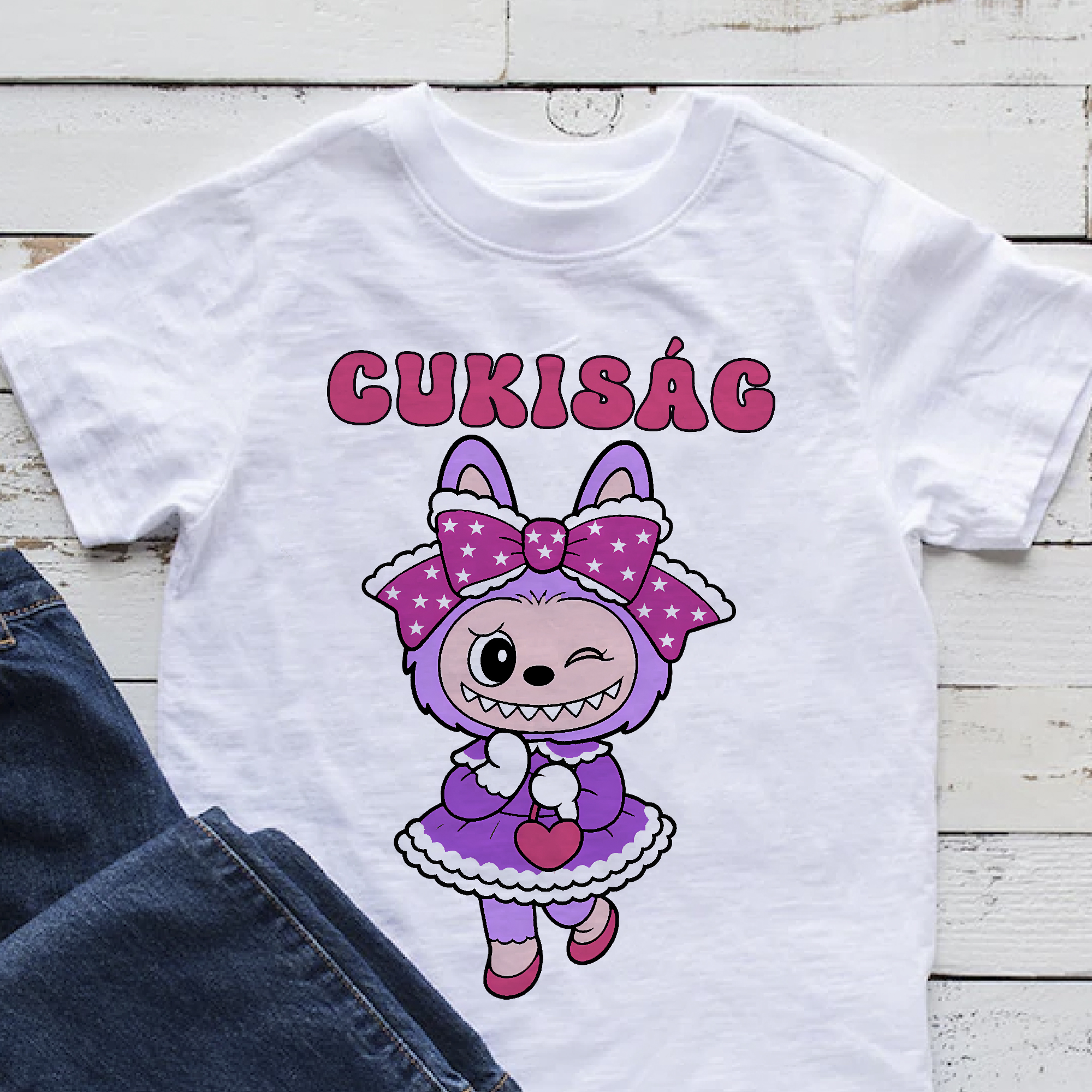 Cukiság Labubus póló