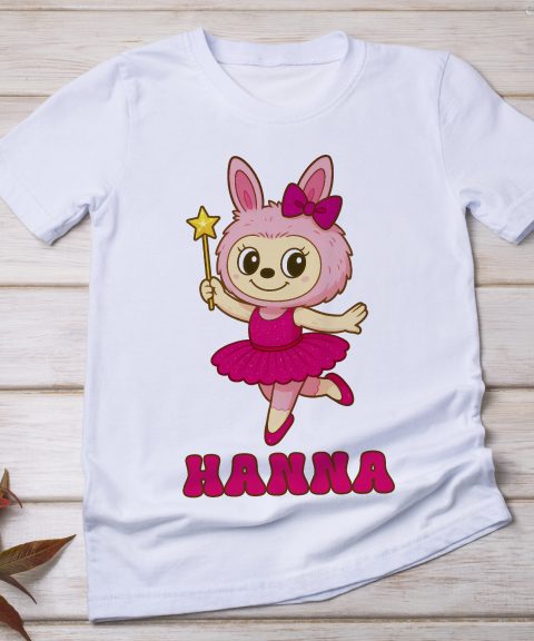 Balerina Labubus póló, névvel