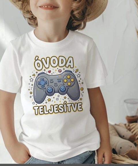 Óvoda teljesítve, gamer póló