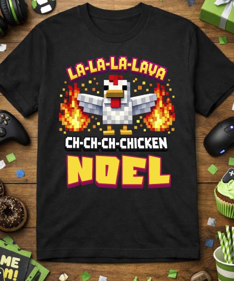 Lava Chicken mintájú póló, névvel