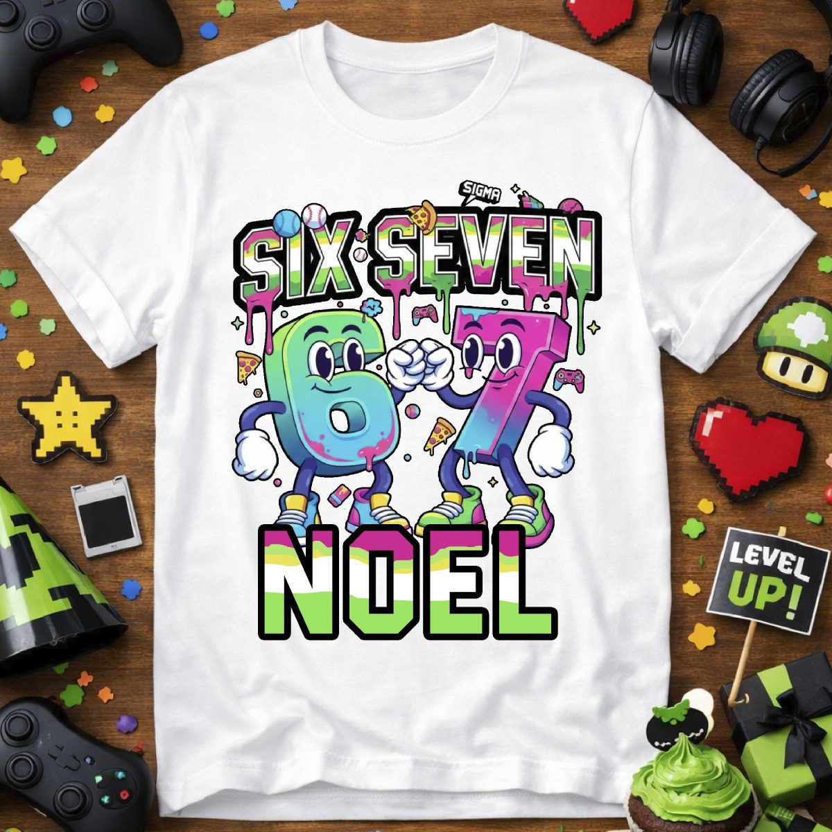 Színkavalkád six seven póló, névvel