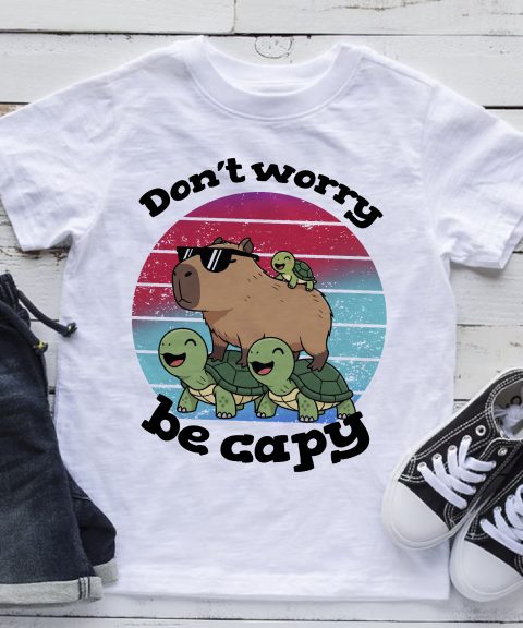 Don't worry be capy póló, teknősökkel