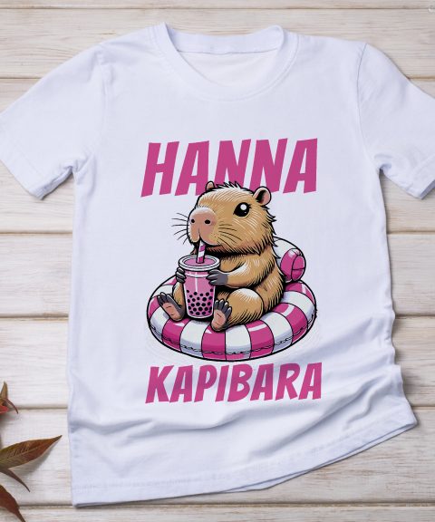 Cuki úszógumis capybara-s póló, névvel