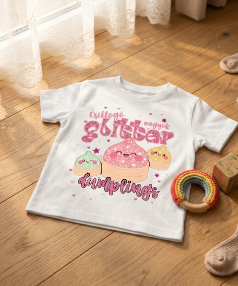Csillogó glitter vagyok dumplingos póló