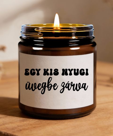 Egy kis nyugi üvegbe zárva gyertya